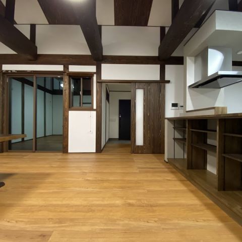古民家風の平屋　ガレージからお家の中までオールバリアフリーの家づくり